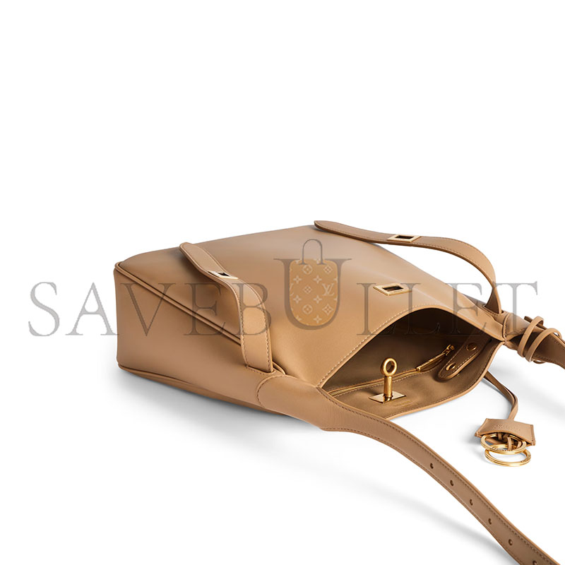 BALENCIAGA WOMEN'S BEL AIR SMALL HOBO BAG IN LATTE 8110182ABAV2621 (27*26*10cm) BALENCIAGA WOMEN'S BEL AIR SMALL HOBO BAG IN LATTE 8110182ABAV2621 (27*26*10cm)